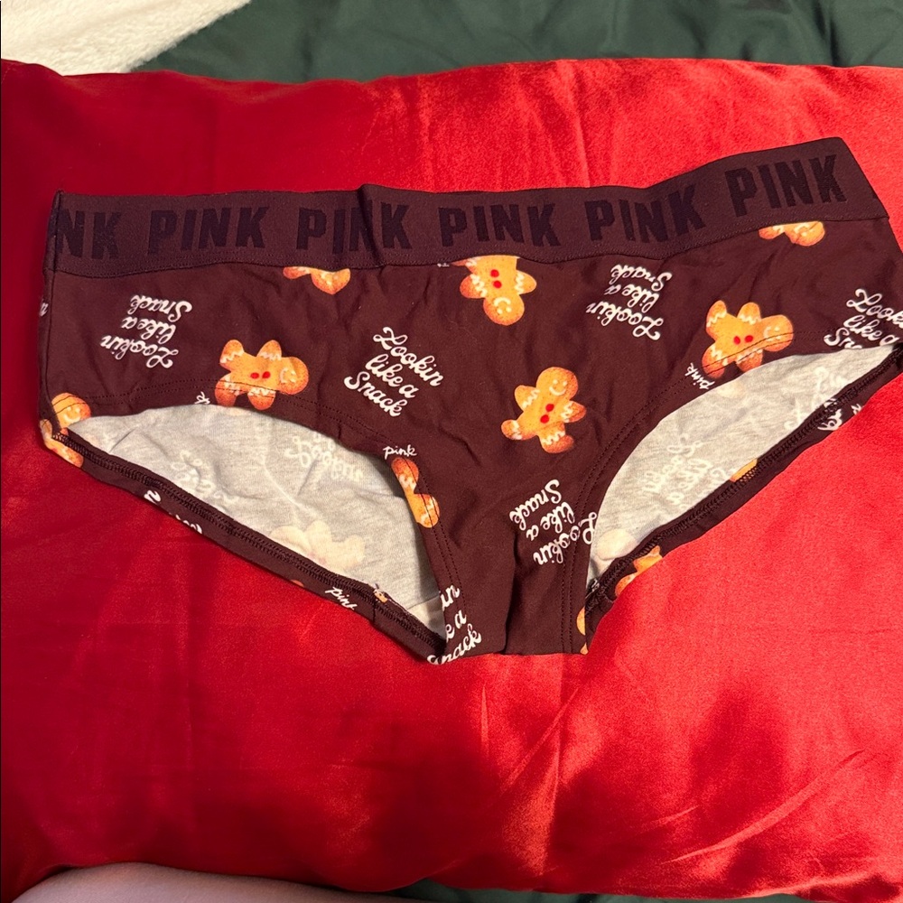 PINK Victoria's Secret Kids Bottoms with Gingerbread Design